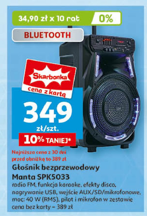 Głośnik spk5033 Manta promocja