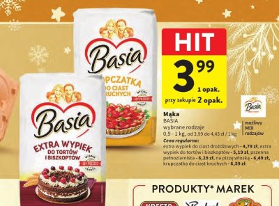 Mąka BASIA wybrane rodzaje promocja w Intermarche