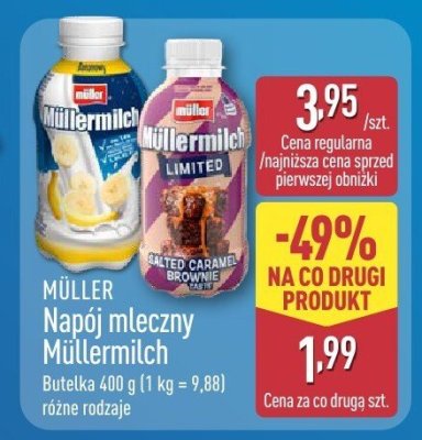 Napój mleczny Müllermilch różne rodzaje promocja w Aldi