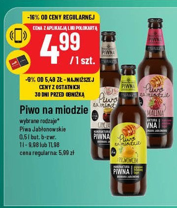 Piwo Piwo na miodzie z pigwowcem Manufaktura piwna promocja