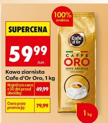 Kawa ziarnista Cafe d'Or Oro, 1 kg promocja w Biedronka