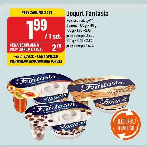 Jogurt z brzoskwiniami Danone fantasia promocja