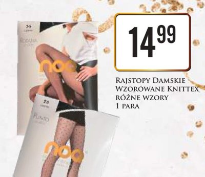Rajstopy damskie wzorowane Knittex promocja w Dino