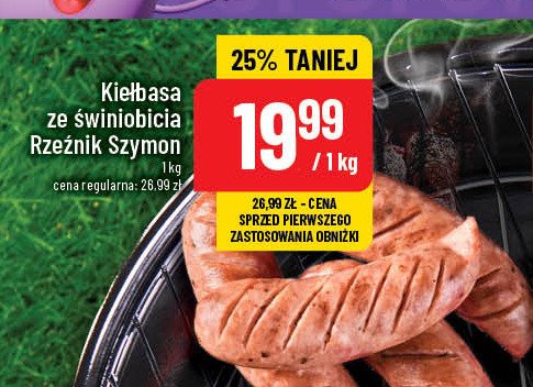 Kiełbasa ze świniobicia Rzeźnik szymon poleca promocja w POLOmarket
