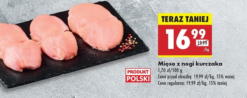 Mięso z nogi kurczaka promocja w Biedronka