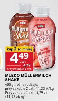 Mleko Müllermilch Shake promocja w Stokrotka