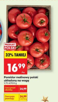 Pomidor malinowy polski układany na wagę promocja w Biedronka