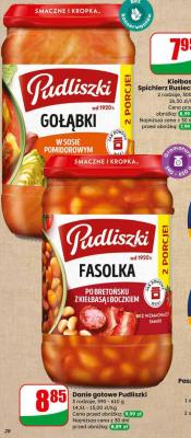 Danie gotowe Pudliszki Fasolka po bretońsku z kiełbasą i boczkiem promocja w Dino