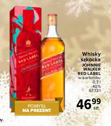 Whisky karton Johnnie walker red label promocja