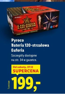Bateria 120-strzałowa Pyroco Euforia promocja w Lidl