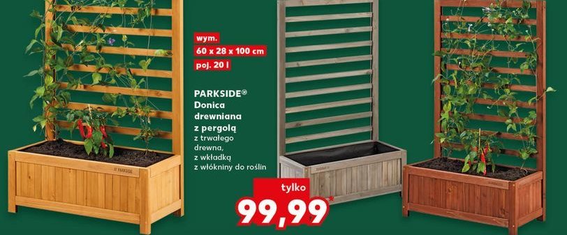 Donica z pergolą 20 l Parkside promocja w Kaufland