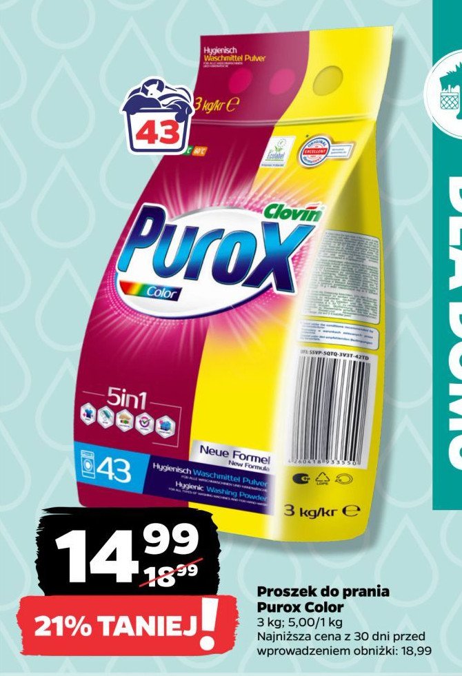 Proszek do prania kolor Purox promocja