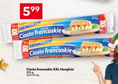 Ciasto francuskie XXL Henglein 375 g promocja w LEWIATAN