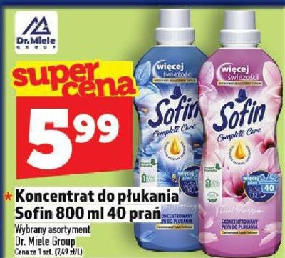 Koncentrat do płukania Sofin 800 ml 40 prań promocja w TOPAZ