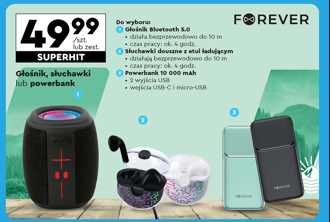 Głośnik bluetooth 5.0 Forever promocja