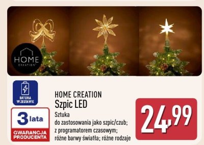 Szpic HOME CREATION Szpic LED różne barwy świateł; różne rodzaje promocja w Aldi