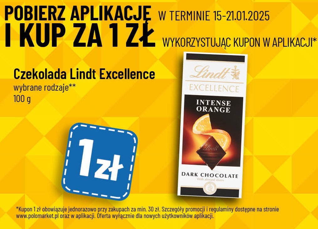 Czekolada orange intense Lindt excellence promocja w POLOmarket