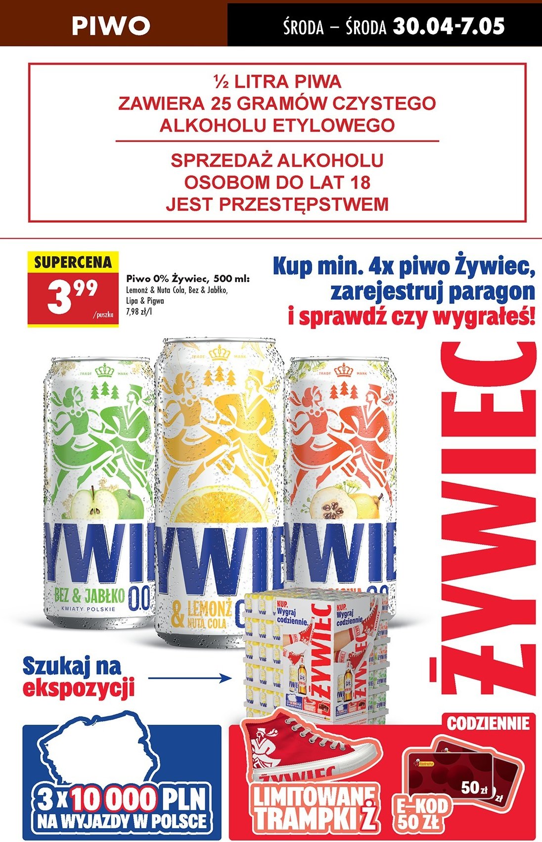 Piwo Żywiec jasne lekkie limonż promocja