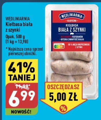 Kiełbasa biała z szynki Wędliniarnia classic promocja