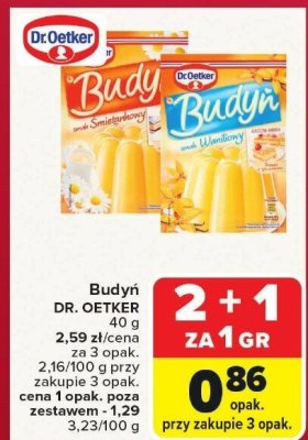 Budyń Dr. Oetker promocja w Carrefour