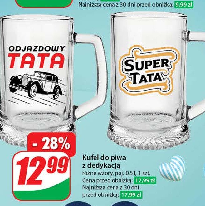 Kufel 500 ml najlepszy tata promocja w Dino
