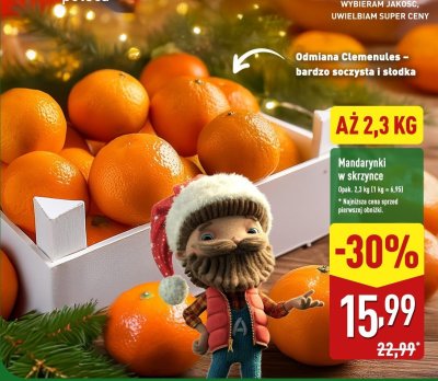 Mandarynki w skrzynce 2,3 kg promocja w Aldi