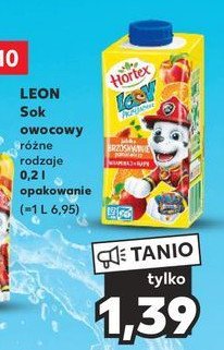 Sok jab艂ko-brzoskwinia-pomara艅cza Hortex leon promocja
