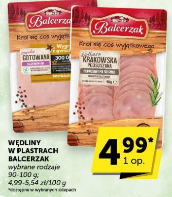 Wędliny w plastrach Balcerzak promocja w ABC