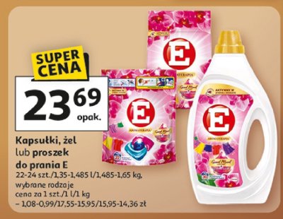 Kapsułki, żel lub proszek do prania E promocja w Auchan