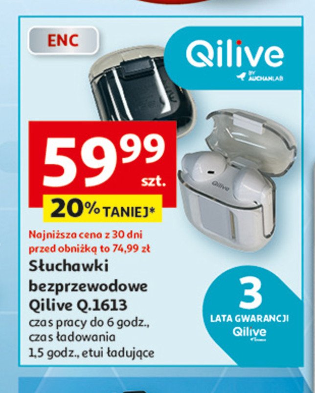 Słuchawki bezprzewodowe q.1613 Qilive promocja