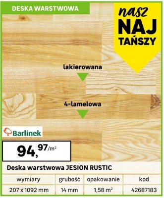 Deska warstwowa JESION RUSTIC promocja w Leroy Merlin