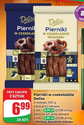 Pierniki w czekoladzie Deliss promocja w Dino
