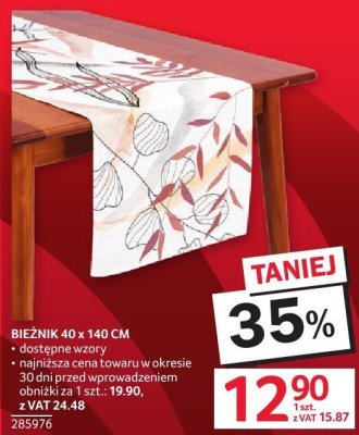 Bieżnik 40 x 140 cm promocja w Selgros
