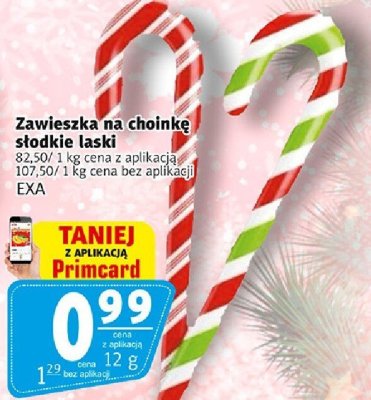 Zawieszka na choinkę słodkie laski EXA promocja w Prim Market