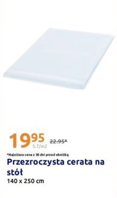Przeźroczysta cerata na stół promocja w Action
