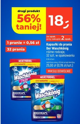 Kapsułki do prania Der Waschkönig różne rodzaje promocja w Dealz