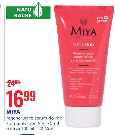 Regenerujące serum do dloni z prebiotykami 2% Miya Miya cosmetics promocja