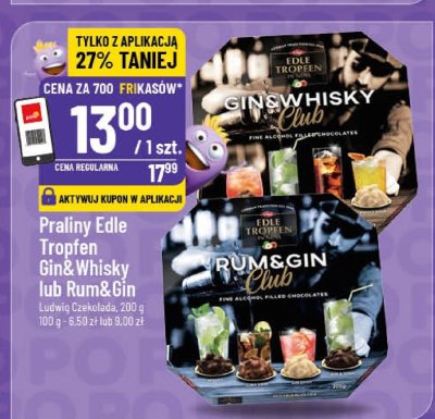 Praliny Edle Tropfen Gin&Whisky lub Rum&Gin promocja w POLOmarket