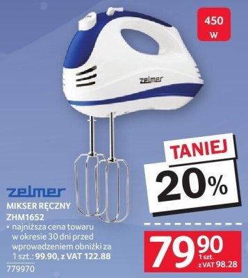 Mikser ręczny Zelmer ZHM1652 450W promocja w Selgros