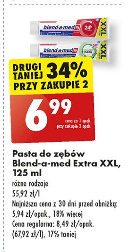 Pasta do zębów krauter clean Blend-a-med promocja