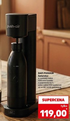 Saturator w zestawie nabój CO2 oraz butelka o pojemności 0,7 l, jeden nabój CO2 wystarcza aż na 60 l wody gazowanej promocja w Kaufland