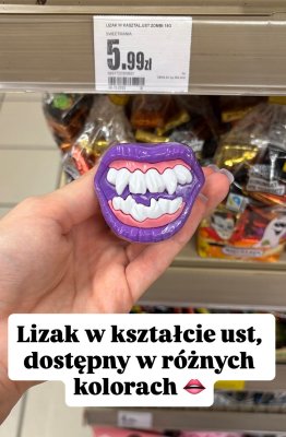 Lizak w kształcie ust zombie promocja w Intermarche