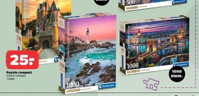 Puzzle compact - 1000 elem. promocja w Netto