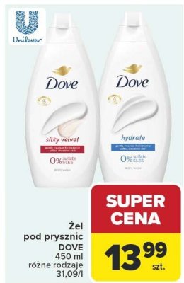 Żel pod prysznic DOVE 450 ml różne rodzaje promocja w Carrefour