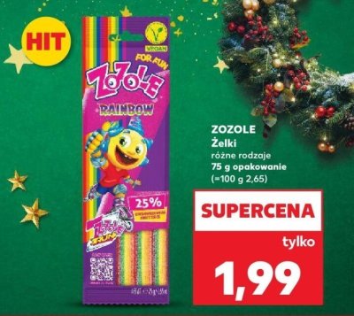 Żelki ZOZOLE różne rodzaje 75 g opakowanie (=100 g 2,65) promocja w Kaufland