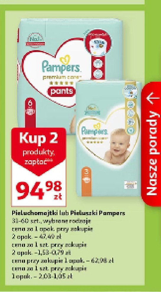 Pieluchy dla dzieci 3 midi Pampers premium care promocja