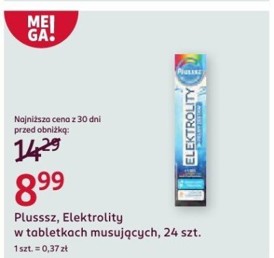 Elektrolity Plusssz, w tabletkach musujących, 24 szt. promocja w Rossmann