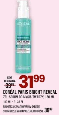 Żel serum L'Oreal Paris Bright Reveal żel serum do twarzy promocja w Drogerie Natura