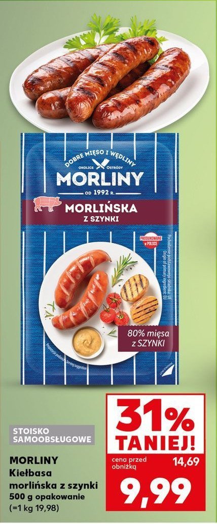 Kiełbasa morlińska z szynki Morliny promocja w Kaufland