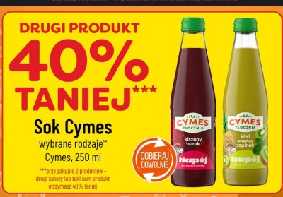 Sok Cymes kiszony burak, kiwi ananas szpinak promocja w POLOmarket